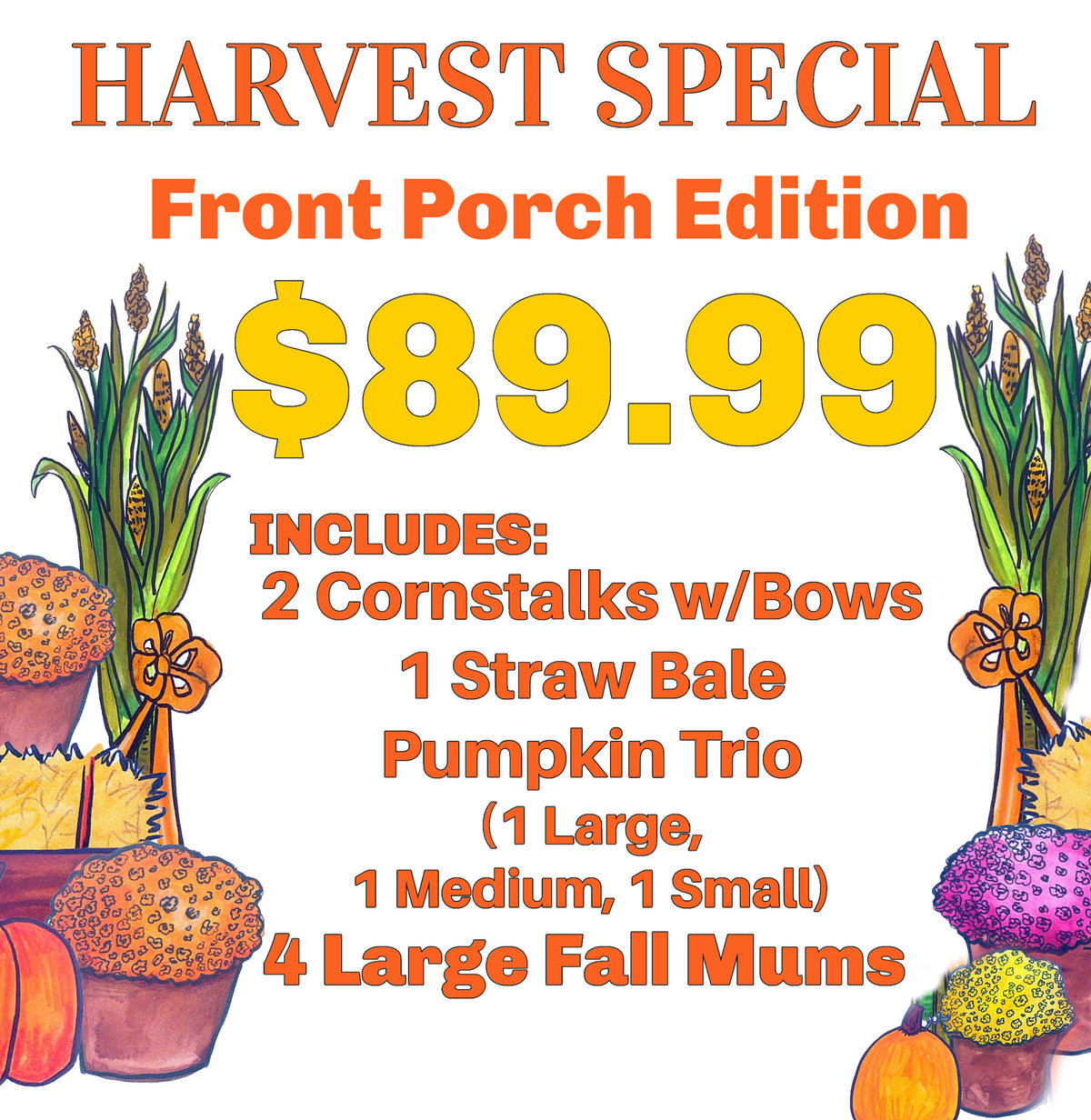 HARVEST SPECIAL - FRONT PORCH EDITION – Bayport Flower Houses Inc, Bayport NY