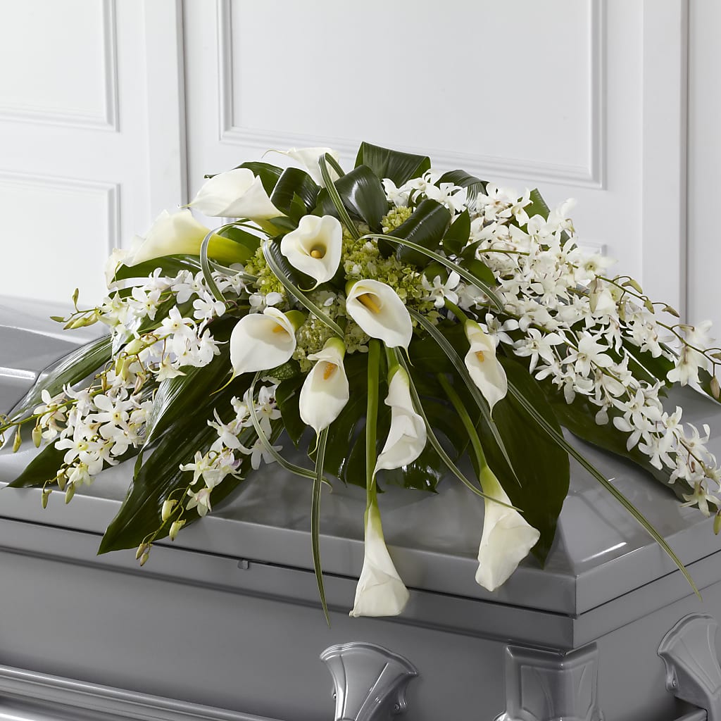 Angel Wings Casket Spray – Bayport Flower Houses Inc, Bayport NY