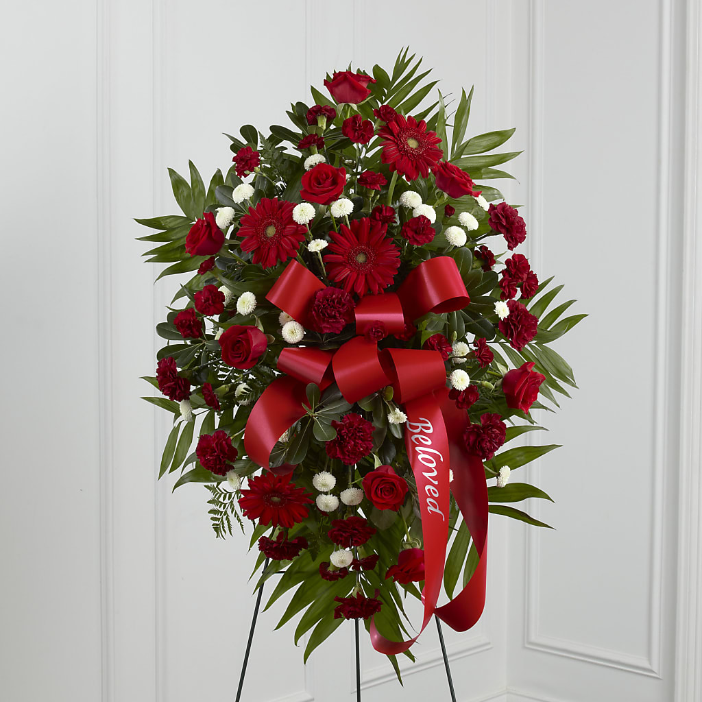 Treasured Memories Standing Spray – Bayport Flower Houses Inc, Bayport NY