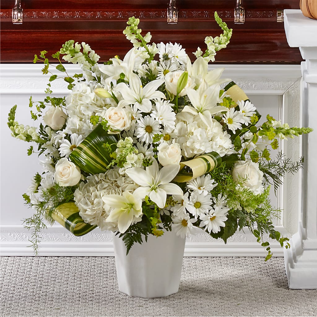 Thoughts of Tranquility Floor Basket – Bayport Flower Houses Inc, Bayport NY