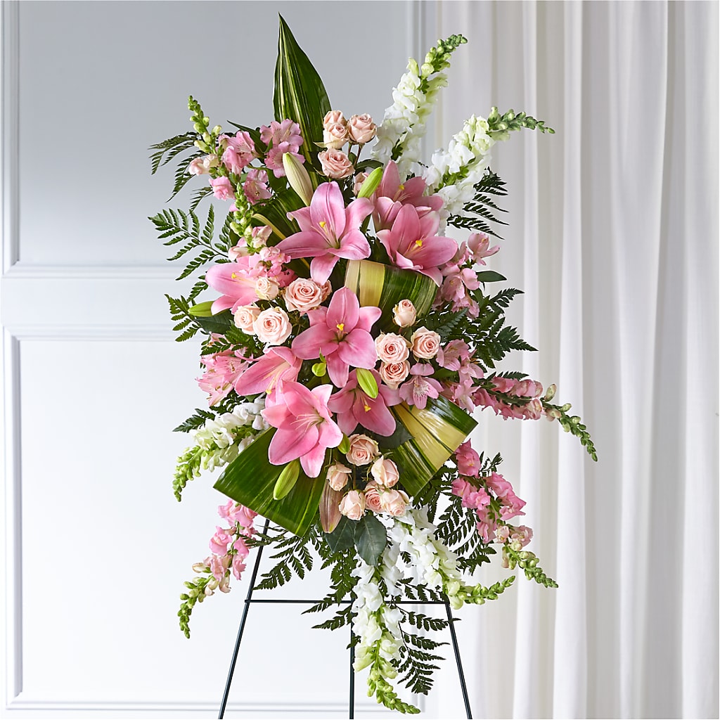 Elegant Embrace Standing Spray – Bayport Flower Houses Inc, Bayport NY