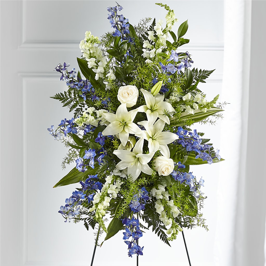 Faithful Friend Standing Spray – Bayport Flower Houses Inc, Bayport NY