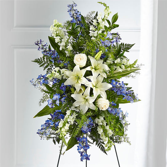 Faithful Friend Standing Spray – Bayport Flower Houses Inc, Bayport NY