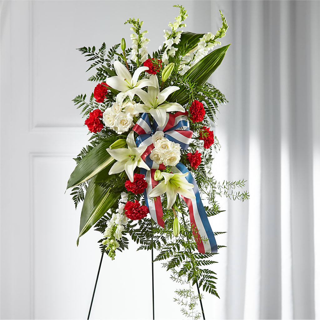 Stars of Life Standing Spray – Bayport Flower Houses Inc, Bayport NY