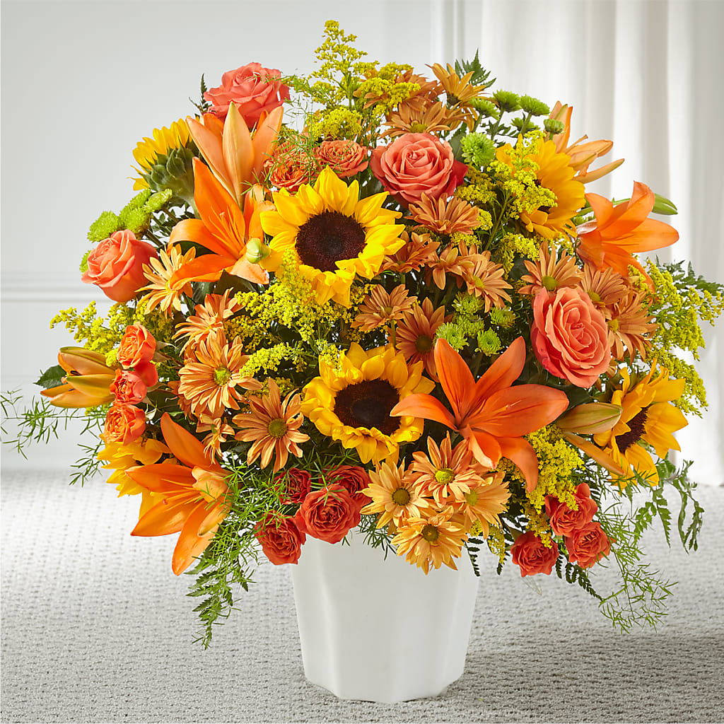 Harvest Thoughts Floor Basket – Bayport Flower Houses Inc, Bayport NY