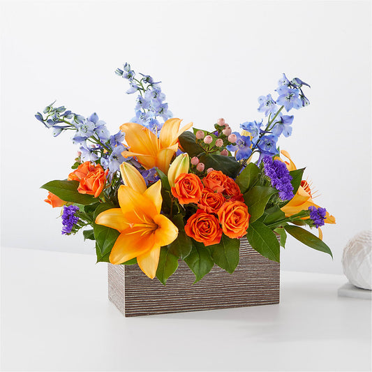 Radiant Citrus Box Bouquet –  Bayport Flower Houses Inc, Bayport NY