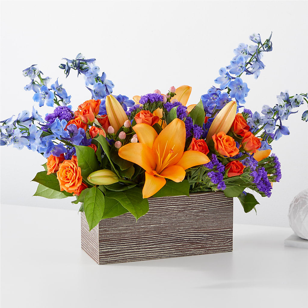 Radiant Citrus Box Bouquet –  Bayport Flower Houses Inc, Bayport NY