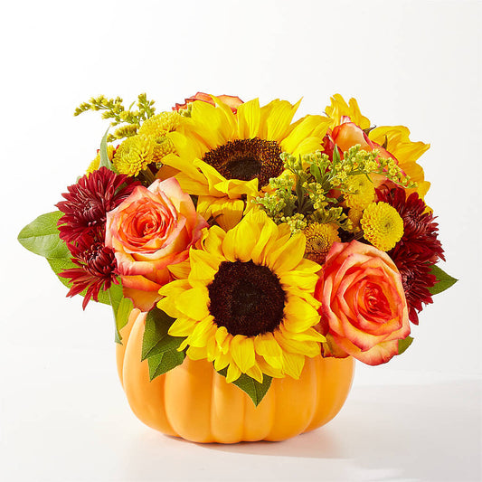 Golden Gourd Pumpkin Bouquet –  Bayport Flower Houses Inc, Bayport NY