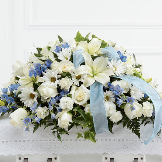 Tender Treasure Casket Spray –  Bayport Flower Houses Inc, Bayport NY