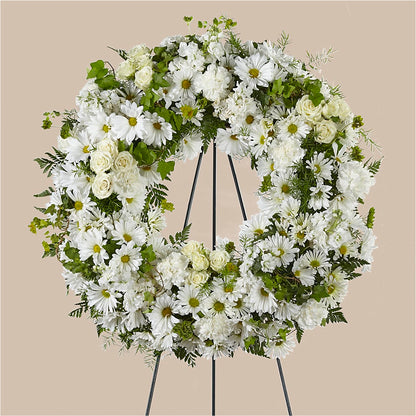 Faithful Wishes Wreath –  Bayport Flower Houses Inc, Bayport NY