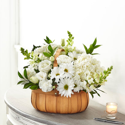 Pure Ivory Basket –  Bayport Flower Houses Inc, Bayport NY