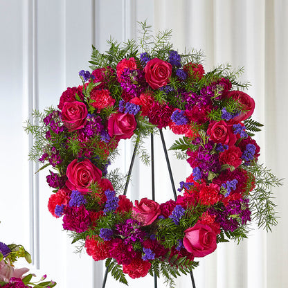 Calming Colors Wreath –  Bayport Flower Houses Inc, Bayport NY
