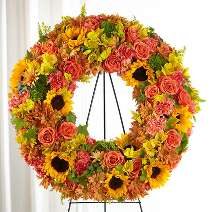 Autumnal Memories Wreath (Standard) –  Bayport Flower Houses Inc, Bayport NY