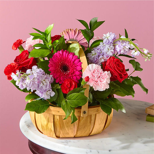Pink Picnic Basket –  Bayport Flower Houses Inc, Bayport NY